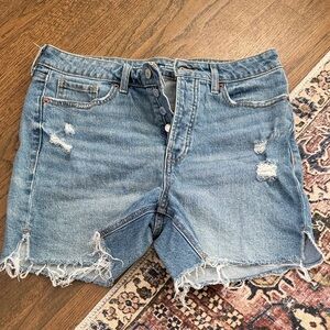Old Navy Light Blue Distressed Jean Shorts
